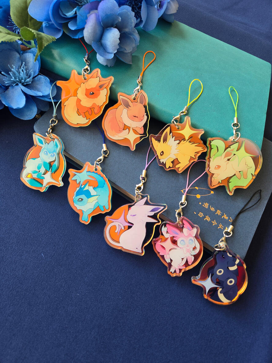 Eeveelution Rainbow Charms